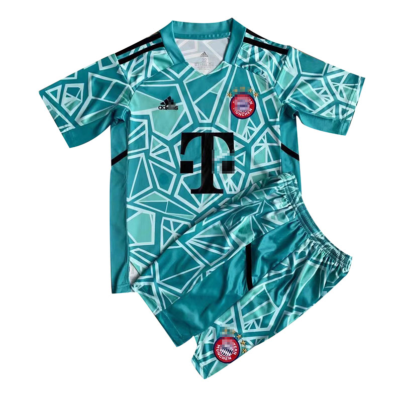 Camiseta De Portero Bayern Múnich Azul 2022/2023 Niño Kit